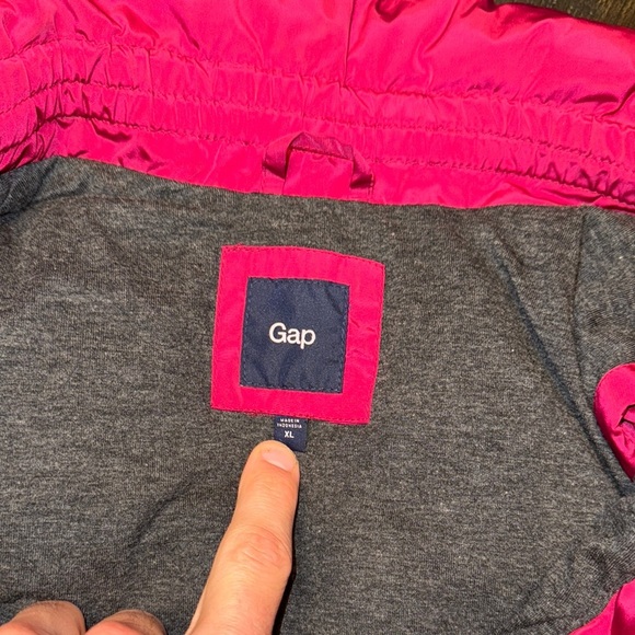 GAP Puffer Vest Womens Size XL w/ Gray lining - Fuchsia Pink - Picture 6 of 10